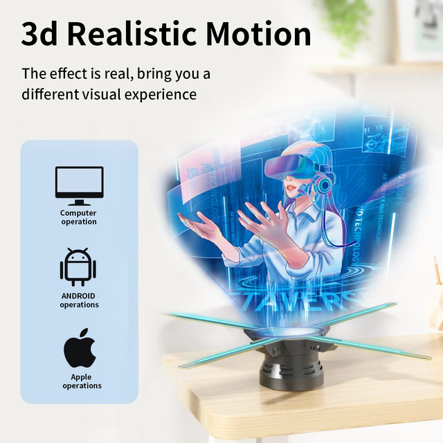 LED 3D holographic projection desktop version