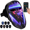 Led Mask APP Programmable & Rechargeable, Bluetooth Light Up Face Mask, Halloween Masquerade DJ Costume Glow Masks For Adults