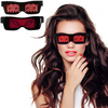 LED Glasses, Bluetooth APP Connected LED Display Smart Glasses USB Rechargeable DIY Funky Eyeglasses for Party Club DJ Halloween Christmas