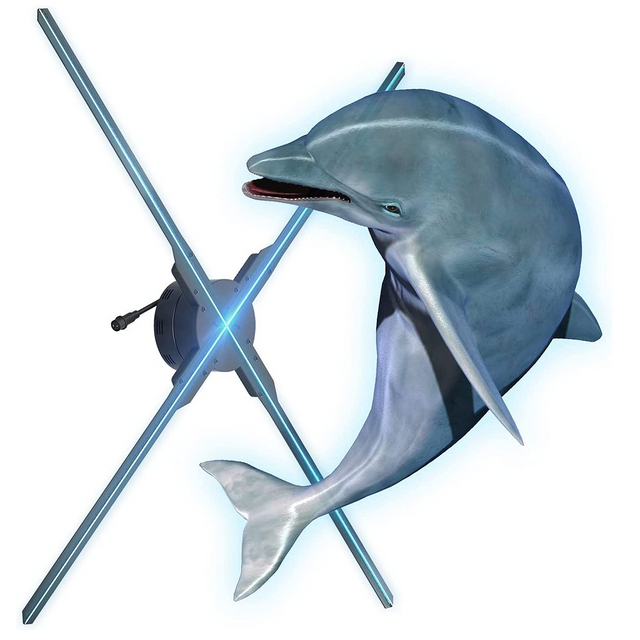 3D Hologram Advertising Display LED Holographic Projector Rotating Holograma Fan Outdoor 100cm screen verison Wifi