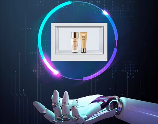 LCD transparent display cabinet & Android