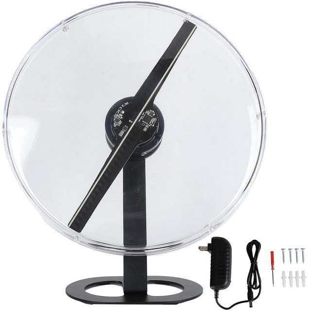 New 12.6Inch/32cm/ Hologram Fan With Table Case Holographic Display With Table Stand Advertising Led Displayer With Cover