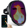 Led Mask APP Programmable & Rechargeable, Bluetooth Light Up Face Mask, Halloween Masquerade DJ Costume Glow Masks For Adults