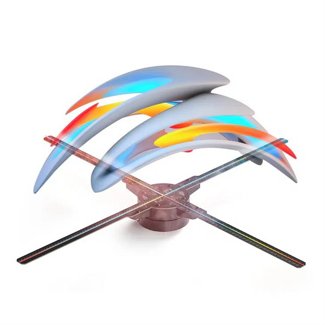 3D Hologram Advertising Fan 19.7inch 4 Blades APP/WiFi control 3D LED Fan Display