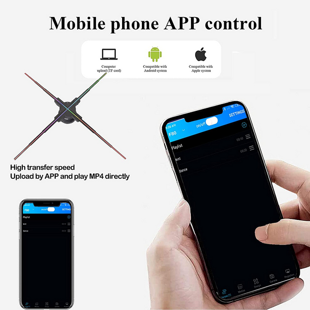 31.5Inch/ 80cm Waterproof Sunproof 1280*1280dpi 3D Led Fan