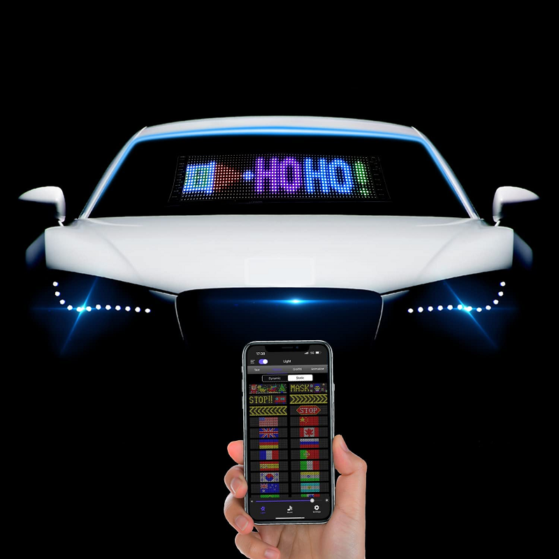 Car Flexible Display Emoji Rear Window Animation Matrix Panel Board Scrolling LED LED Signs