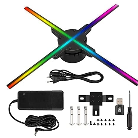 3D Hologram Advertising Fan 50cm 4 Blades APP/WiFi control 3D LED Fan Display