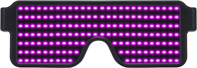 LED Glasses Light Up Dynamic Party Favor Glasses Festival Christmas USB Rechargeable LED Rave Glowing Flashing Glasses